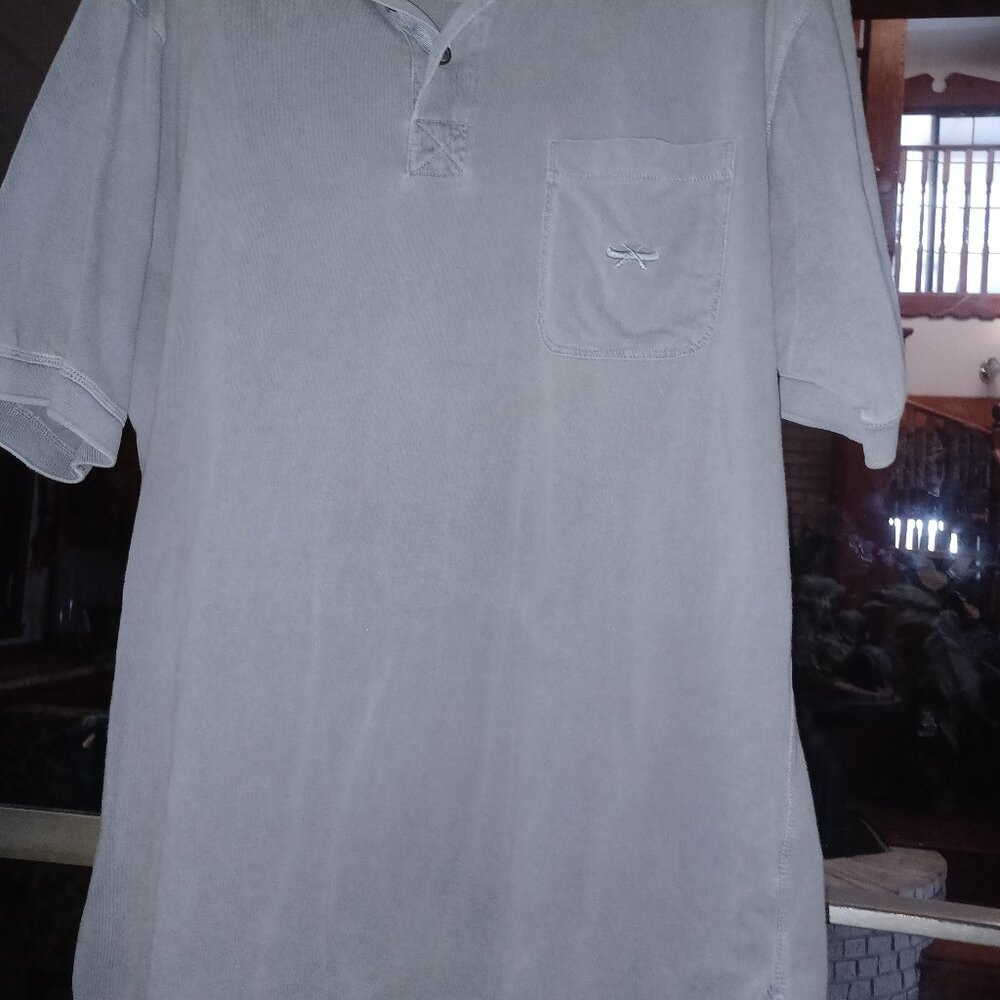 Morgan Creek Outfitter Men's Polo Shirt L Blue Gray